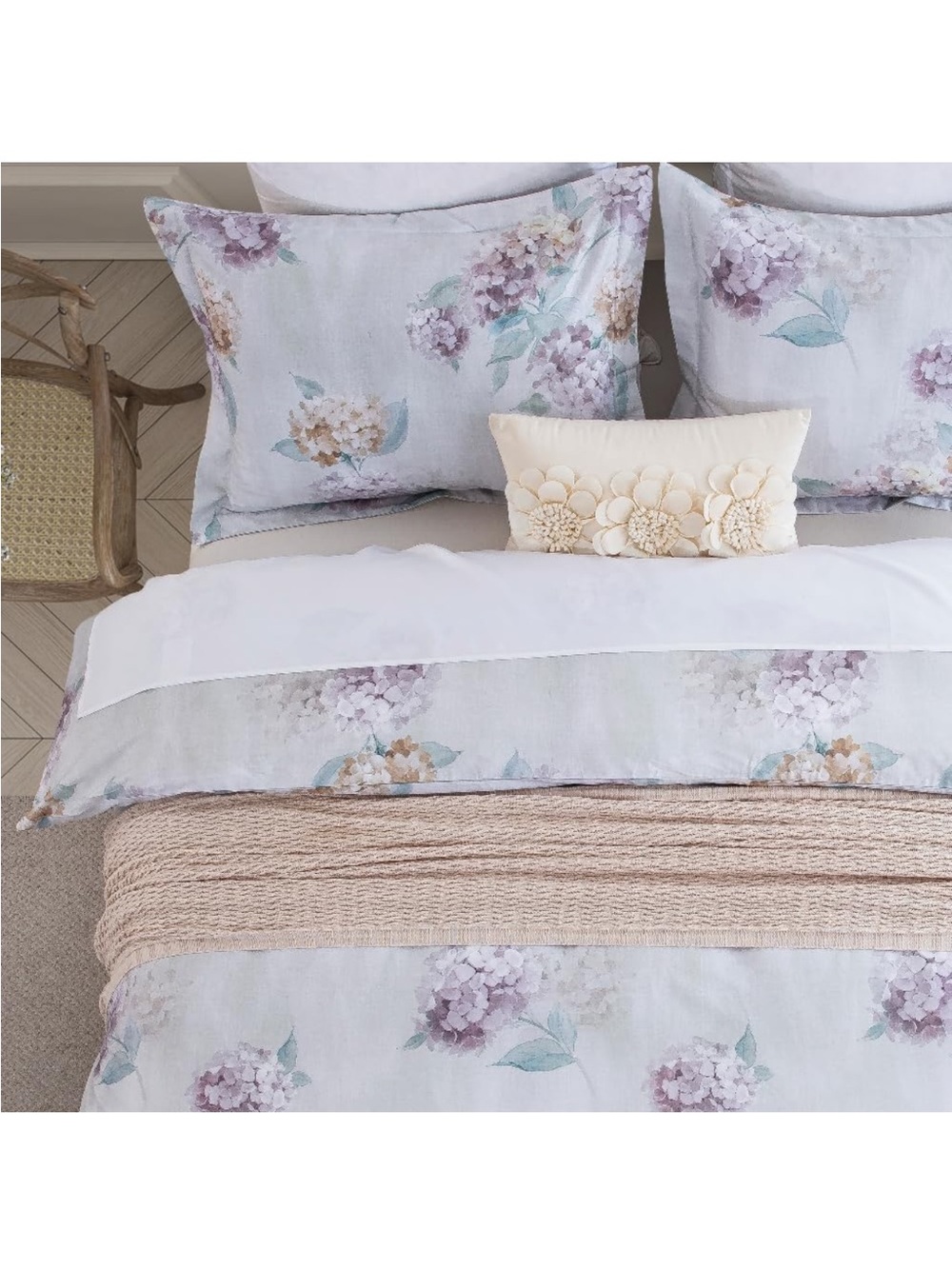 NEW DAUAOTO California King Duvet Cover Set, 104" x 96", 100% Cotton.